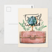 leuke moderne waterverf van de zomertijd briefkaart (Voorkant / Achterkant)