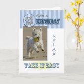 Leuke moderne West Highland White Terrier Kaart (Gele Bloem)