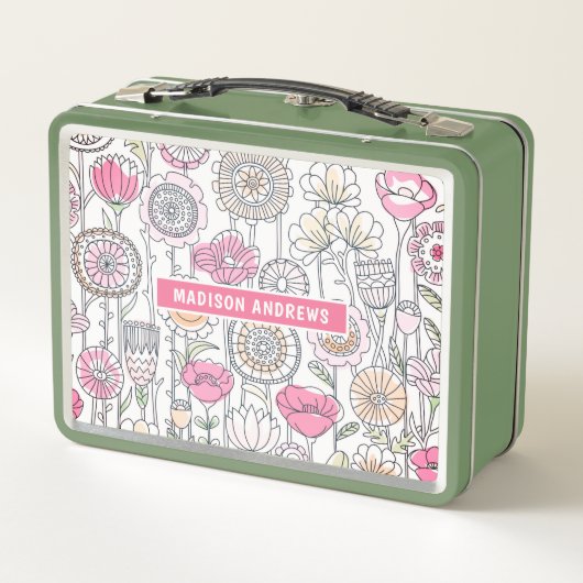 Leuke Moderne Whimsical Waterverf Bloemen Aangepas (Achterkant)