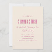 Leuke moderne zomer soiree verjaardagsfeestje mage kaart (Voorkant)