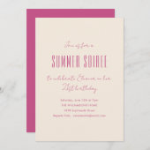 Leuke moderne zomer soiree verjaardagsfeestje mage kaart (Voorkant / Achterkant)