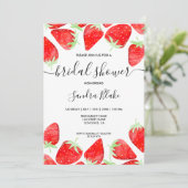 Leuke Moderne Zomer Strawberry Botanische Waterver Kaart (Staand voorkant)