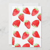 Leuke Moderne Zomer Strawberry Botanische Waterver Kaart (Achterkant)