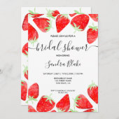 Leuke Moderne Zomer Strawberry Botanische Waterver Kaart (Voorkant / Achterkant)