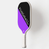 Leuke moderne zwarte levendige heldere Paarse schu Pickleball Paddle (Links)