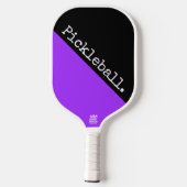 Leuke moderne zwarte levendige heldere Paarse schu Pickleball Paddle (Achterkant)
