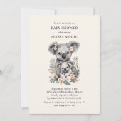 Leuke Moeder Baby Koala Meisje Baby shower Kaart (Voorkant)