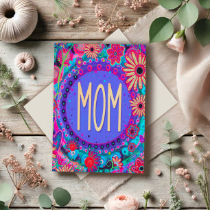 Leuke Moeder  Bloemen Moederdag Inspirativiteit Kaart