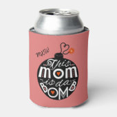 Leuke Moeder da Bomb Custom Monogram Moederdag Blikjeskoeler (Blikje Voorkant)