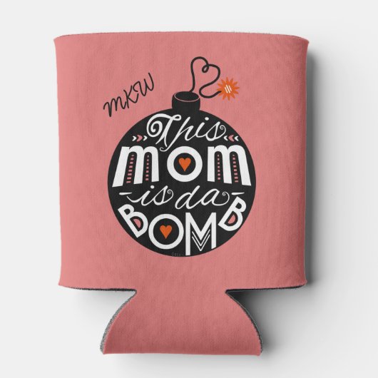 Leuke Moeder da Bomb Custom Monogram Moederdag Blikjeskoeler (Achterkant)