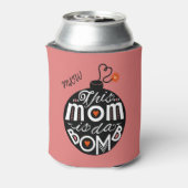 Leuke Moeder da Bomb Custom Monogram Moederdag Blikjeskoeler (Blikje Achterkant)