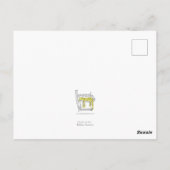 Leuke moeder en baby vleermuis in een nachtelijke  briefkaart (Achterkant)