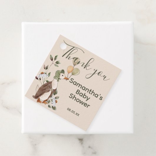 Leuke moeder gans madeliefjes Baby shower dank u Bedankjes Labels (In situ)