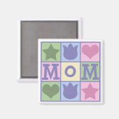 Leuke Moeder Quilt Squares Vierkante Magnet (Voorkant / Achterkant)
