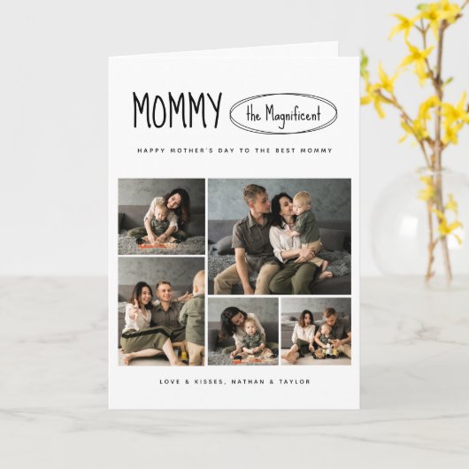 Leuke Moederdag Foto Vouwkaart Gelukwensen Kaart (Gele Bloem)