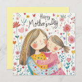 Leuke Moederdag kaart (Voorkant / Achterkant)