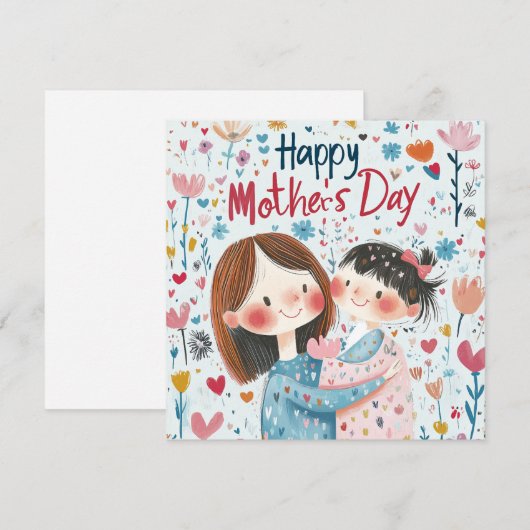 Leuke Moederdag kaart (Voorkant / Achterkant)