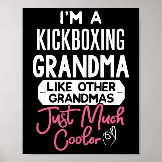 Leuke Moederdag ontwerp kickboksen oma Poster (Voorkant)