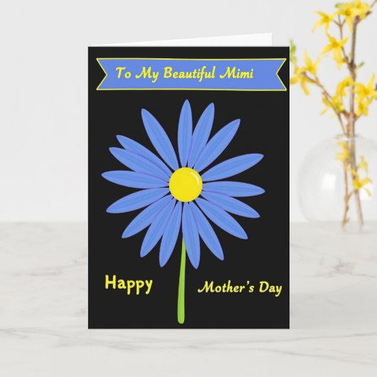 Leuke Moederdag Script Bannerkaart Kaart (Gele Bloem)