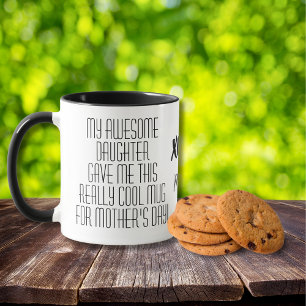 Leuke Moederdag van dochter Eenvoudige tekst Mok