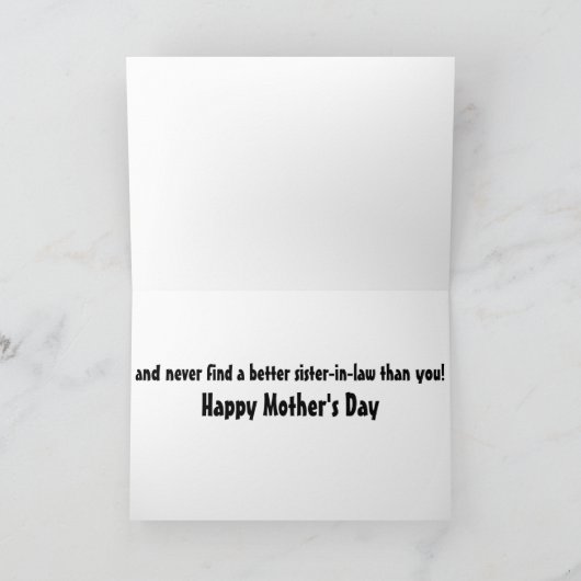 Leuke Moederdag voor schoonzus Kaart (Binnen)