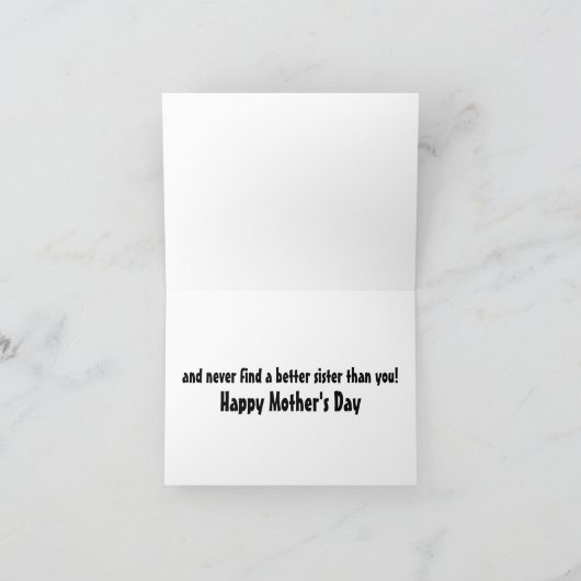 Leuke Moederdag voor zusje Kaart (Binnen)