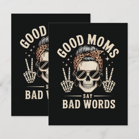 Leuke Moeders Zeggen Grof Funny Bedankkaart (Voorkant / Achterkant)
