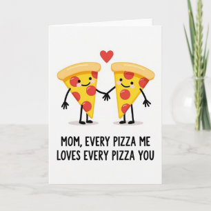 Leuke Moedersdag kaart voor pizza moeders