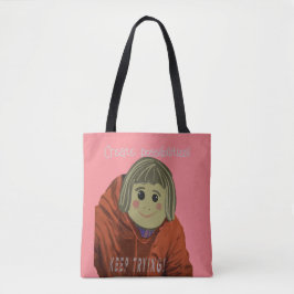 Leuke mogelijkheden, blijf het proberen, multimedi tote bag