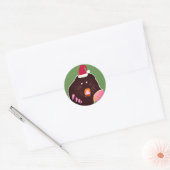Leuke mol kerst Sticker (Envelop)