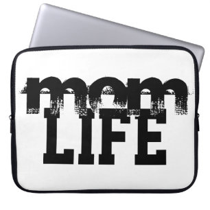 leuke MOM-LIFE-typografie Laptop Sleeve