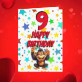 Leuke Monkey Stars Verjaardag Kaart