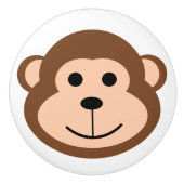 Leuke Monkey Wild Een Oerwoud Safari Dierlijke Car Keramische Knop (Voorkant)