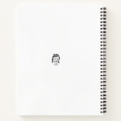 Leuke monochrome Doodle Aangepaste Naam Schetsboek Notitieboek (Achterkant)