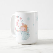 Leuke Monogram Engel Kerstmis Koffiemok (Voorkant links)