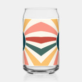 Leuke monogram kleurrijke retro patroon blikvorm glas (Rechts)