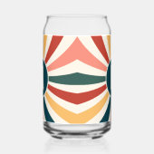 Leuke monogram kleurrijke retro patroon blikvorm glas (Links)