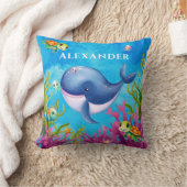Leuke Monogram Naam Kust Zee Schildpad Walvis Kussen (Deken)
