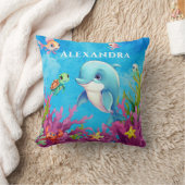 Leuke Monogram Naam Kustschildpad Zee Dolfijn Kussen (Deken)