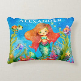 Leuke Monogram Naam Kustzeemeermin Accent Kussen