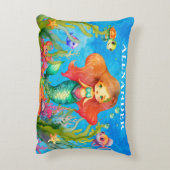 Leuke Monogram Naam Kustzeemeermin Accent Kussen (Achterkant (Verticaal))