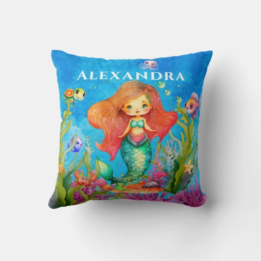 Leuke Monogram Naam Kustzeemeermin Kussen (Achterkant)