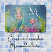 Leuke Monogram Naam Zeemeermin Badmat