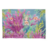 Leuke Monogram Naam Zeemeermin Kussensloop (Voorkant)