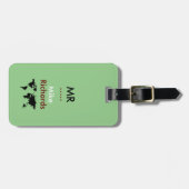 leuke monogram reis saai bagagelabel (Voorkant horizontaal)