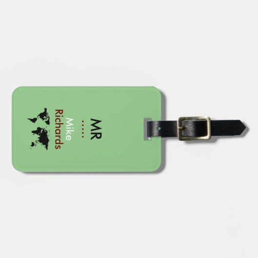 leuke monogram reis saai bagagelabel (Voorkant horizontaal)