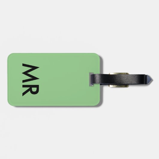 leuke monogram reis saai bagagelabel (Achterkant horizontaal)