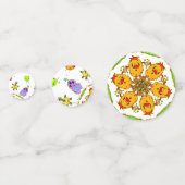 leuke monster papieren borden confetti  (Achterkanten)