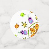 leuke monster papieren borden confetti  (Kleine voorkant)