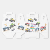 Leuke Monster Trucks Verjaardagsfeestje  Bedankdoosjes (Ongevouwen)